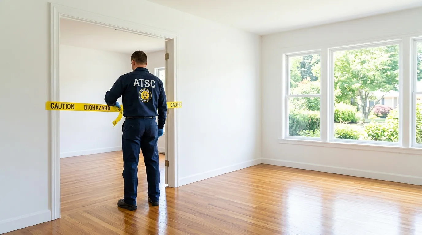 Certified biohazard cleanup crew performing Crime Scene Cleanup in Conneaut